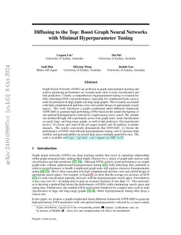 Diffusing to the Top: Boost Graph Neural Networks with Minimal
  Hyperparameter Tuning