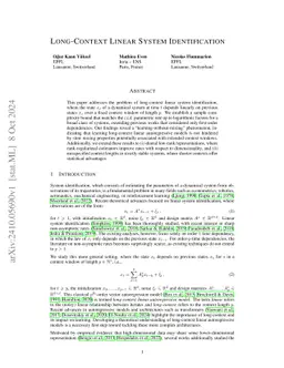 Long-Context Linear System Identification