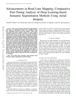 Advancements in Road Lane Mapping: Comparative Fine-Tuning Analysis of
  Deep Learning-based Semantic Segmentation Methods Using Aerial Imagery