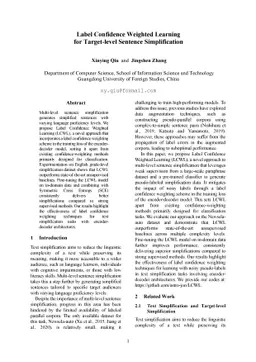 Label Confidence Weighted Learning for Target-level Sentence
  Simplification