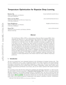 Temperature Optimization for Bayesian Deep Learning