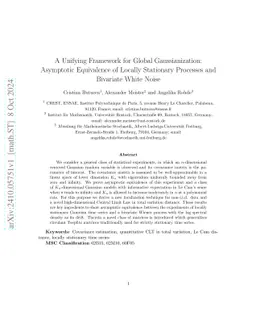 A Unifying Framework for Global Gaussianization: Asymptotic Equivalence
  of Locally Stationary Processes and Bivariate White Noise