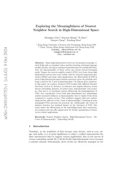 Exploring the Meaningfulness of Nearest Neighbor Search in
  High-Dimensional Space