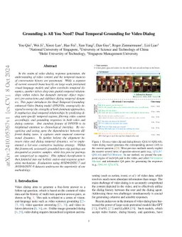 Grounding is All You Need? Dual Temporal Grounding for Video Dialog
