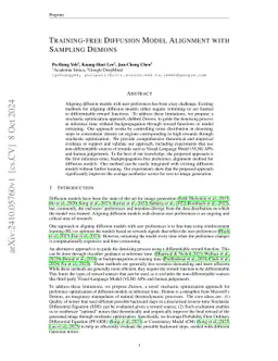 Training-free Diffusion Model Alignment with Sampling Demons