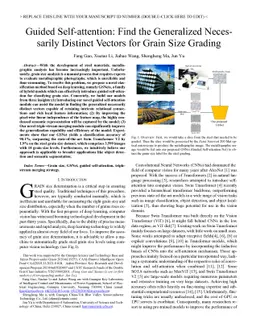 Guided Self-attention: Find the Generalized Necessarily Distinct Vectors
  for Grain Size Grading