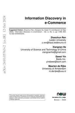 Information Discovery in e-Commerce