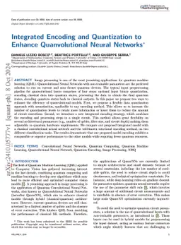 Integrated Encoding and Quantization to Enhance Quanvolutional Neural
  Networks