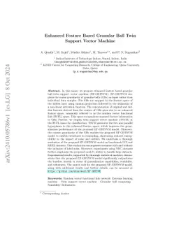 Enhanced Feature Based Granular Ball Twin Support Vector Machine