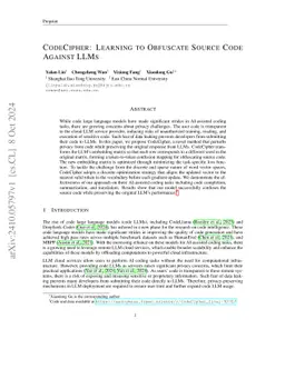 CodeCipher: Learning to Obfuscate Source Code Against LLMs