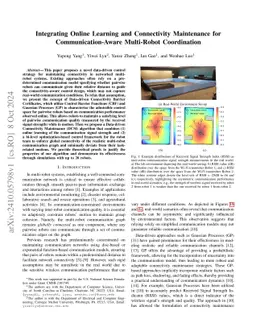 Integrating Online Learning and Connectivity Maintenance for
  Communication-Aware Multi-Robot Coordination