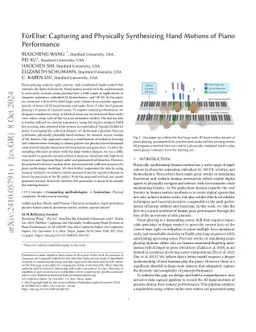 FürElise: Capturing and Physically Synthesizing Hand Motions of Piano
  Performance