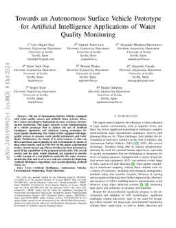 Towards an Autonomous Surface Vehicle Prototype for Artificial
  Intelligence Applications of Water Quality Monitoring