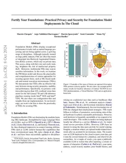 Fortify Your Foundations: Practical Privacy and Security for Foundation
  Model Deployments In The Cloud
