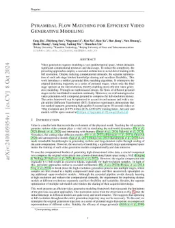 Pyramidal Flow Matching for Efficient Video Generative Modeling