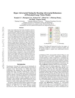Hyper Adversarial Tuning for Boosting Adversarial Robustness of
  Pretrained Large Vision Models