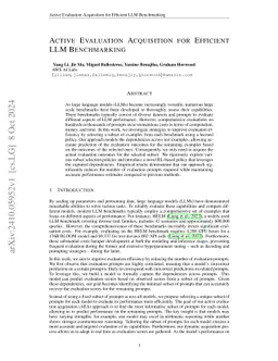 Active Evaluation Acquisition for Efficient LLM Benchmarking