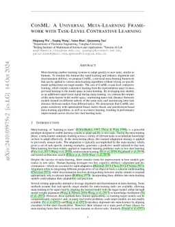 Learning to Learn with Contrastive Meta-Objective
