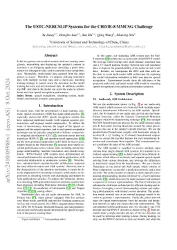 The USTC-NERCSLIP Systems for the CHiME-8 MMCSG Challenge