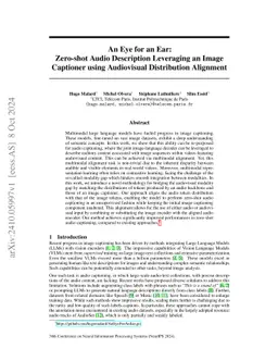 An Eye for an Ear: Zero-shot Audio Description Leveraging an Image
  Captioner using Audiovisual Distribution Alignment