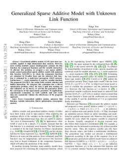 Generalized Sparse Additive Model with Unknown Link Function