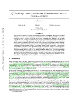 QT-DoG: Quantization-aware Training for Domain Generalization