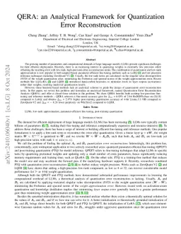 QERA: an Analytical Framework for Quantization Error Reconstruction