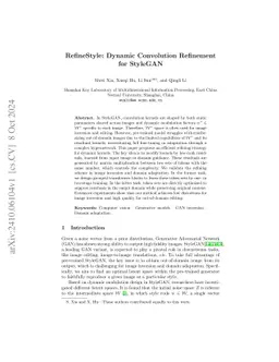 RefineStyle: Dynamic Convolution Refinement for StyleGAN