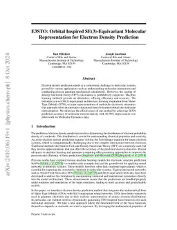 E3STO: Orbital Inspired SE(3)-Equivariant Molecular Representation for
  Electron Density Prediction