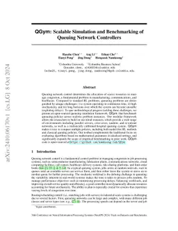 QGym: Scalable Simulation and Benchmarking of Queuing Network
  Controllers
