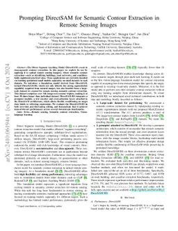 Prompting DirectSAM for Semantic Contour Extraction in Remote Sensing
  Images