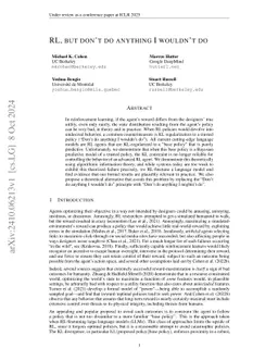 RL, but don't do anything I wouldn't do