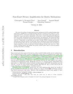 Near Exact Privacy Amplification for Matrix Mechanisms