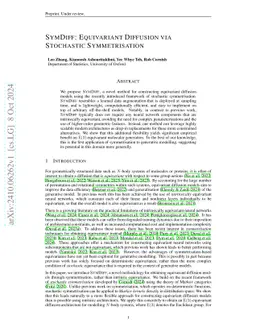 SymDiff: Equivariant Diffusion via Stochastic Symmetrisation