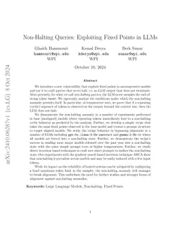 Non-Halting Queries: Exploiting Fixed Points in LLMs