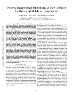 Filtered Randomized Smoothing: A New Defense for Robust Modulation
  Classification
