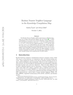 Boolean Nearest Neighbor Language in the Knowledge Compilation Map