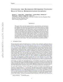 Unveiling the Backbone-Optimizer Coupling Bias in Visual Representation
  Learning
