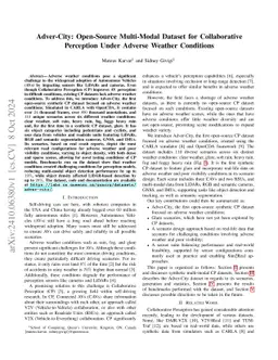 Adver-City: Open-Source Multi-Modal Dataset for Collaborative Perception Under Adverse Weather Conditions