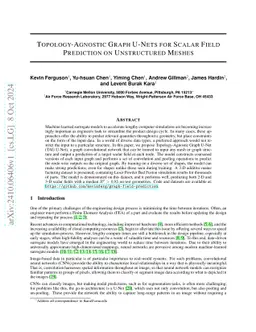 Topology-Agnostic Graph U-Nets for Scalar Field Prediction on
  Unstructured Meshes
