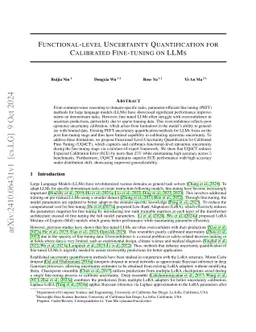 Functional-level Uncertainty Quantification for Calibrated Fine-tuning on LLMs