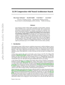 Compressing Large Language Models with Automated Sub-Network Search