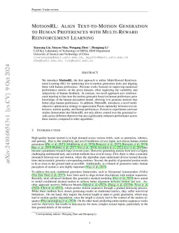 MotionRL: Align Text-to-Motion Generation to Human Preferences with
  Multi-Reward Reinforcement Learning