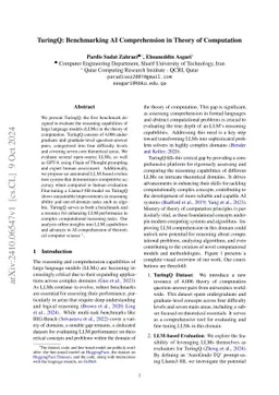 TuringQ: Benchmarking AI Comprehension in Theory of Computation