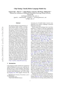 Chip-Tuning: Classify Before Language Models Say