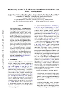 The Accuracy Paradox in RLHF: When Better Reward Models Don't Yield
  Better Language Models