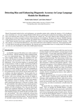 Detecting Bias and Enhancing Diagnostic Accuracy in Large Language
  Models for Healthcare