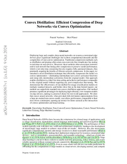 Convex Distillation: Efficient Compression of Deep Networks via Convex
  Optimization