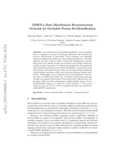 DDRN:a Data Distribution Reconstruction Network for Occluded Person
  Re-Identification