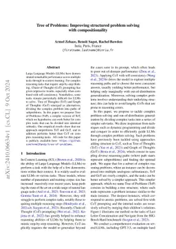Tree of Problems: Improving structured problem solving with
  compositionality